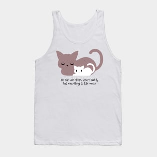 Sleeping Cat Art and Pun I Tank Top